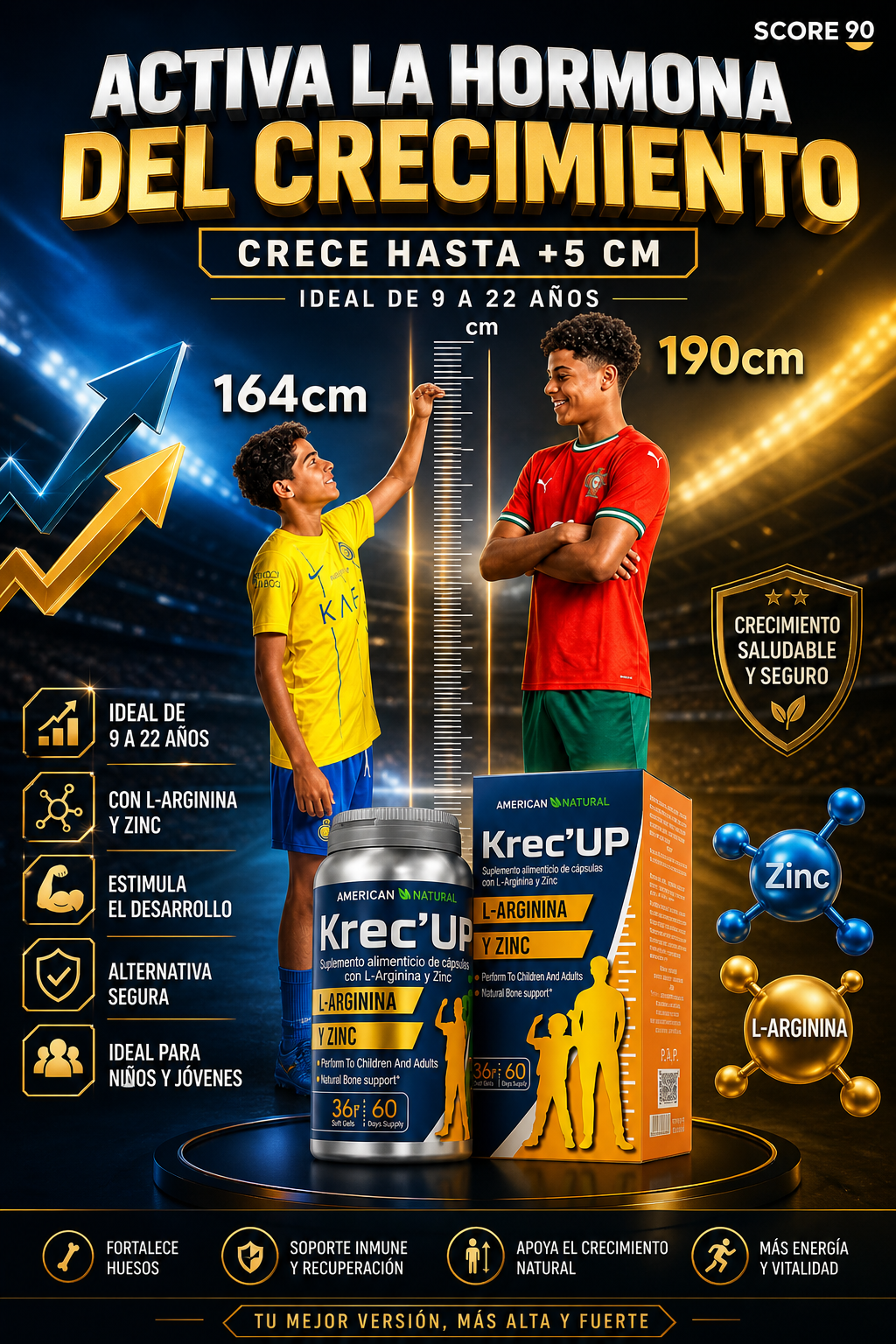 Krec Up 🌿 | Nutrientes que favorecen el crecimiento de tus hijos 🌿